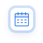 A simple calendar in shades of blue